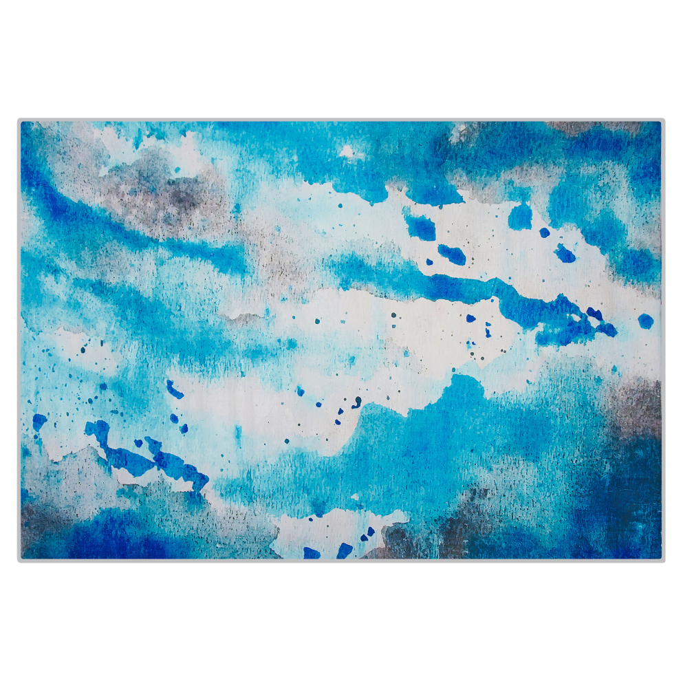 Beliani Rug Bozat Blue 140 X 200 Cm