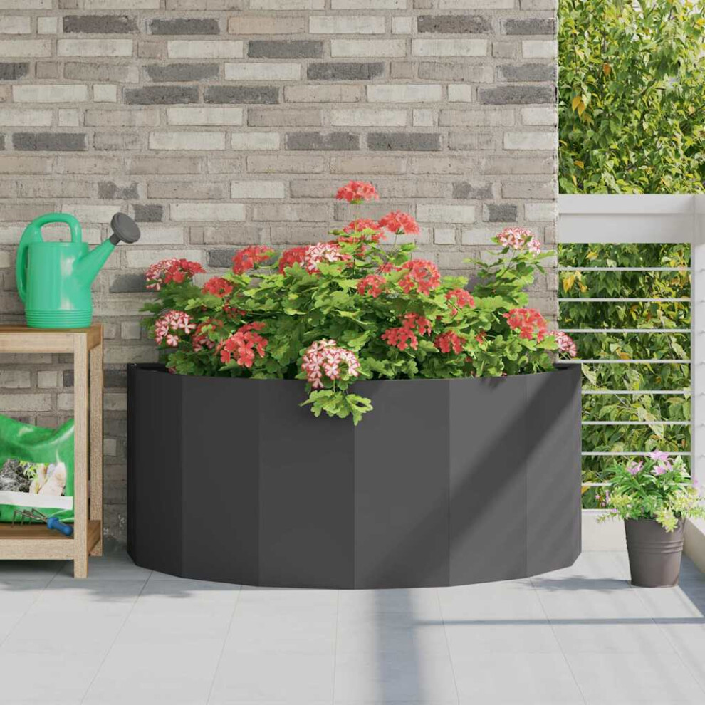 Vidaxl Planter 120 X 60 X 50 Cm Steel Black