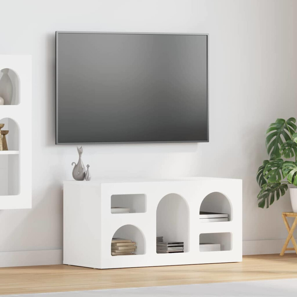 Vidaxl Tv Cabinet White 80 X 35 X 40 Cm Engineered Wood