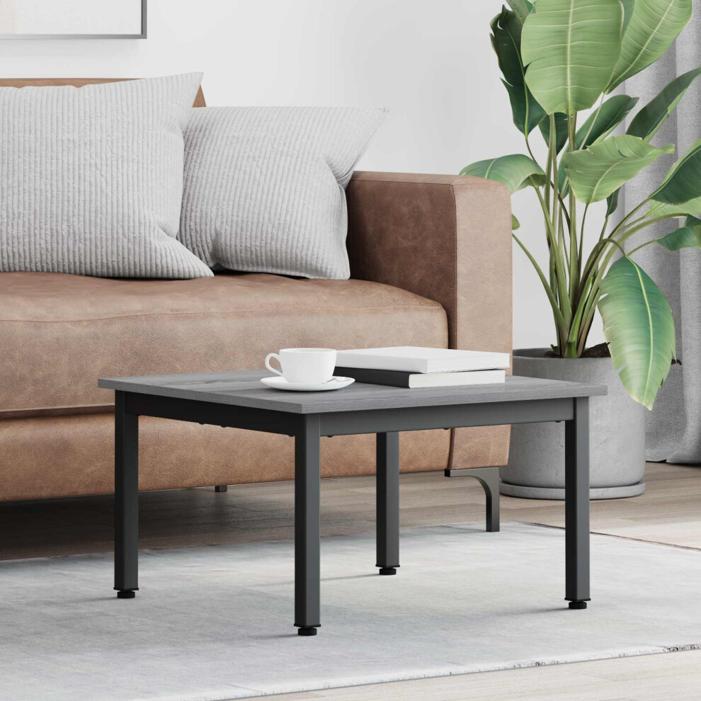 Vidaxl Coffee Table Grey Sonoma 60 X 60 X 36 Cm Engineered Wood Brown,Grey