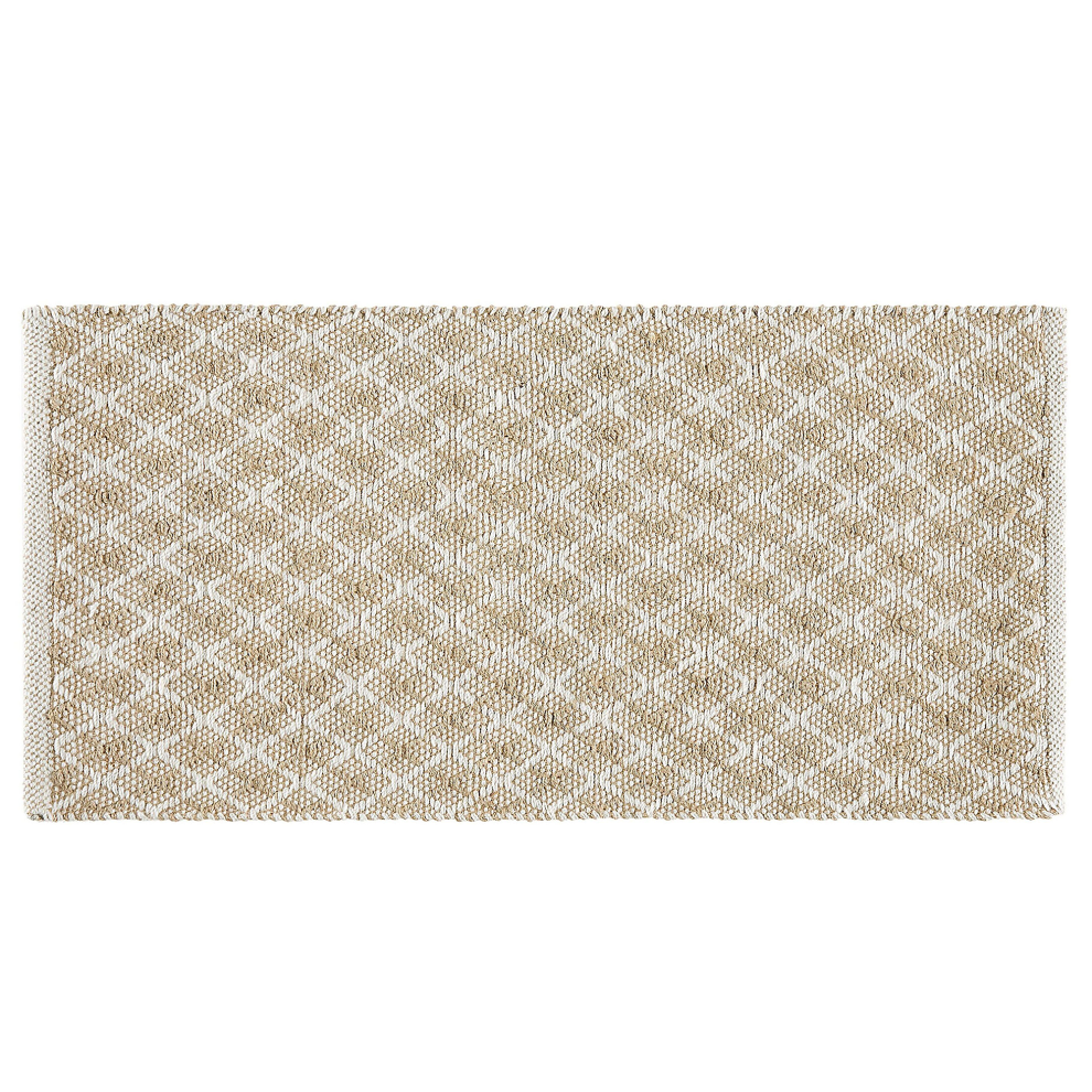 Photos - Area Rug Beliani Rug AKBEZ Light Beige 50 x 80 cm Jute Cream 