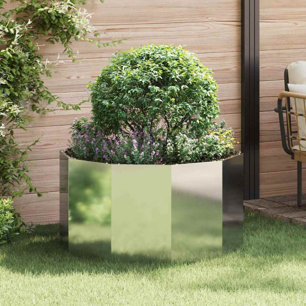 Vidaxl Planter 90 X 90 X 50 Cm Galvanised Steel Silver