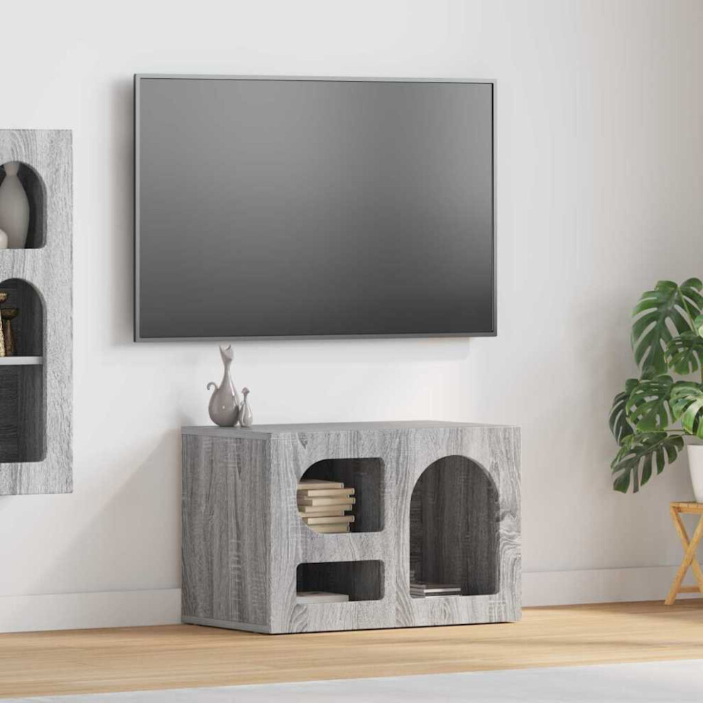 Vidaxl Tv Cabinet Grey Sonoma 60 X 35 X 40 Cm Engineered Wood