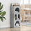 VidaXL vidaXL Sideboard Concrete Grey 40 x 35 x 100.5 cm Engineered Wood 1