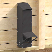 vidaXL Chicken Feeder Black 13 x 12 x 51 cm Cold-Rolled Steel