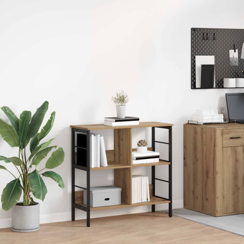 Vidaxl Bookshelf Artisan Oak 82 X 32 X 79 Cm Engineered Wood