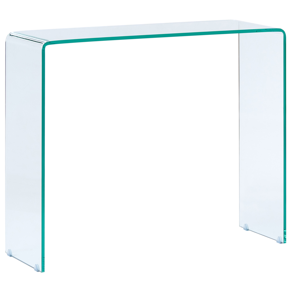 Beliani Console Table Kendall Tempered Glass Transparent