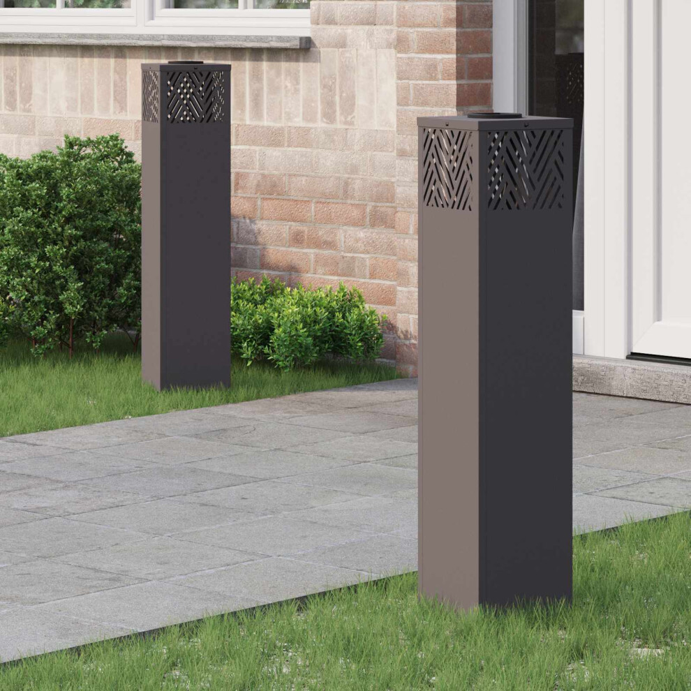 Vidaxl Solar Led Pathway Light 2 Pcs Cold Rolled Steel Black