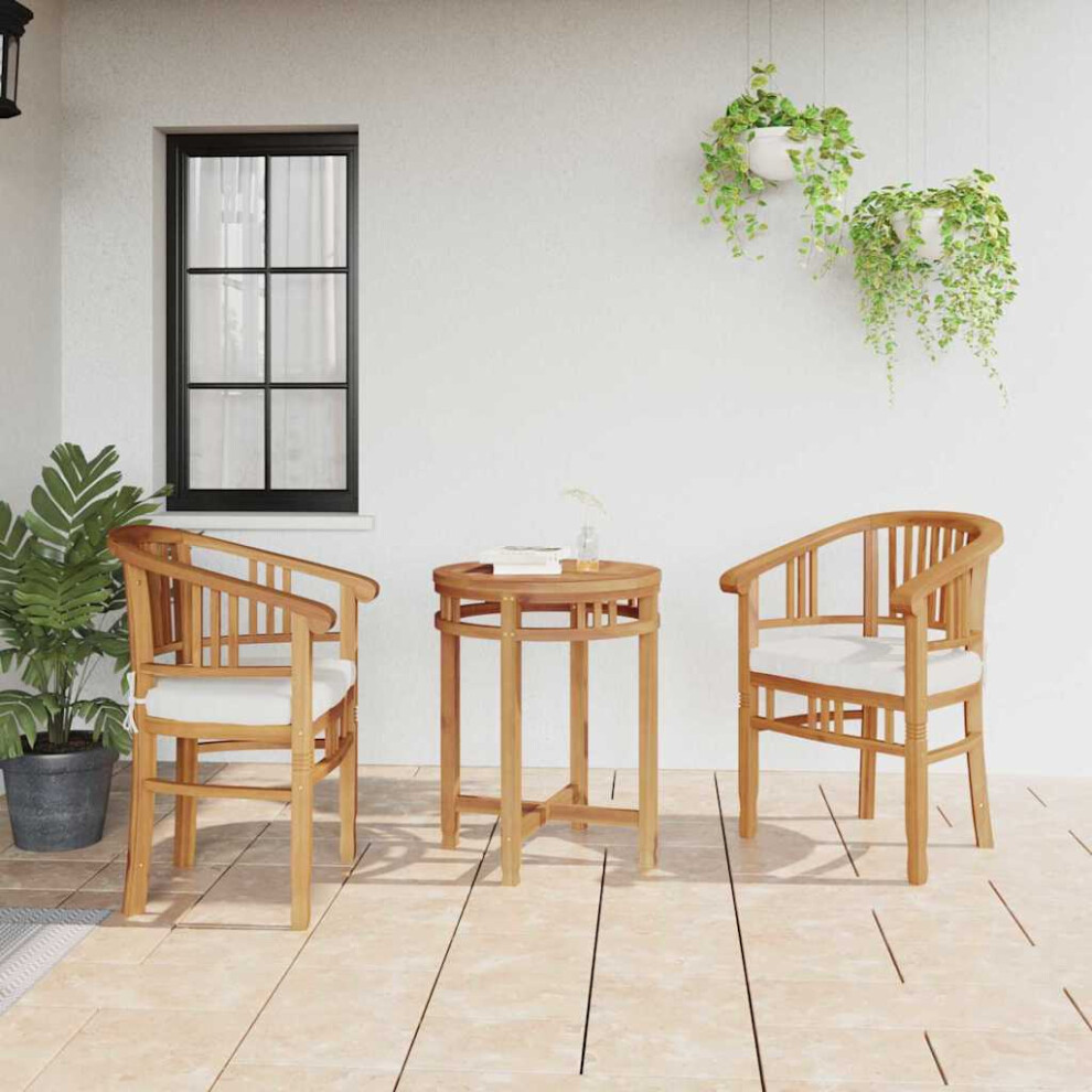 Vidaxl Chair With Cushion 2 Pcs Brown 63 X 58 X 89 Cm Solid Teak Wood