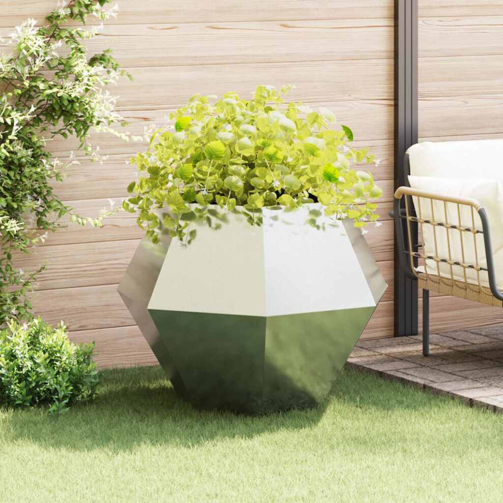Vidaxl Planter 100 X 100 X 80 Cm Galvanised Steel Silver