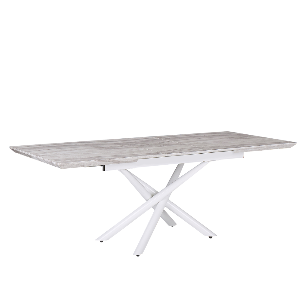 Beliani Extending Dining Table Moira 160/200 Cm 90 Cm White