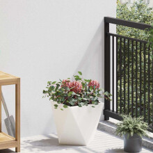vidaXL Planter White 30 x 30 x 30 cm Steel