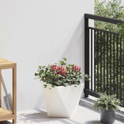 VidaXL vidaXL Planter White 30 x 30 x 30 cm Steel