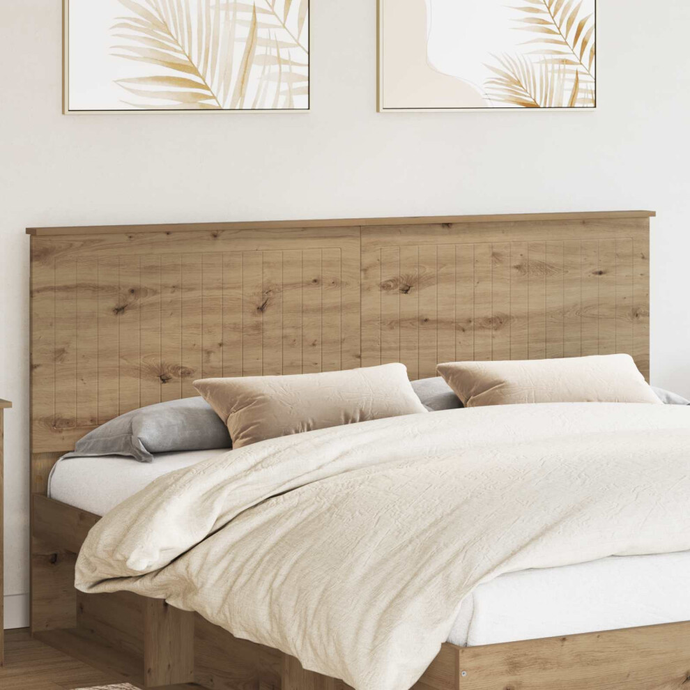 Vidaxl Headboard With Headboard Artisan Oak 180 Cm Engineered Wood
