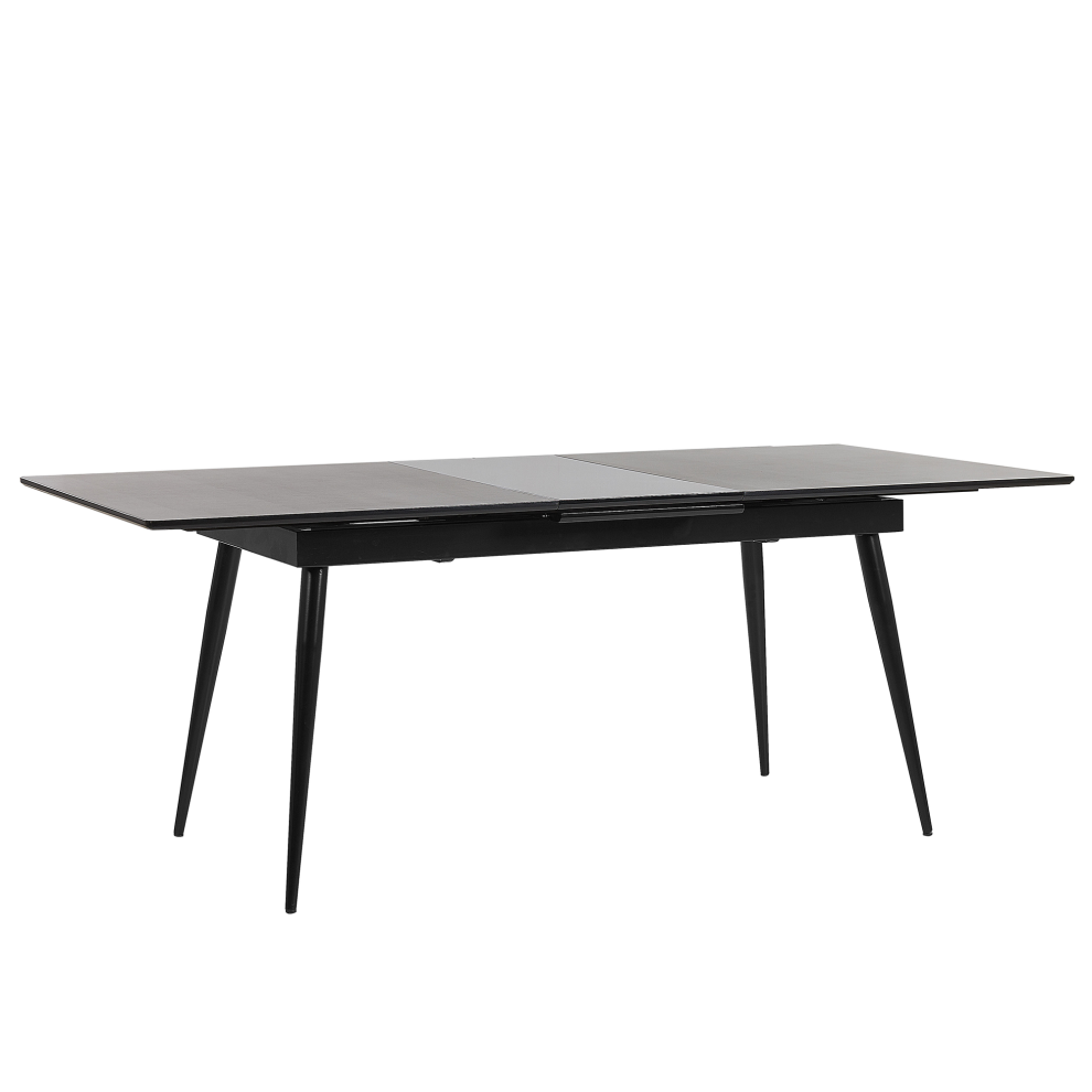 Beliani Extending Dining Table Maldon 160/200 Cm 90 Cm Black