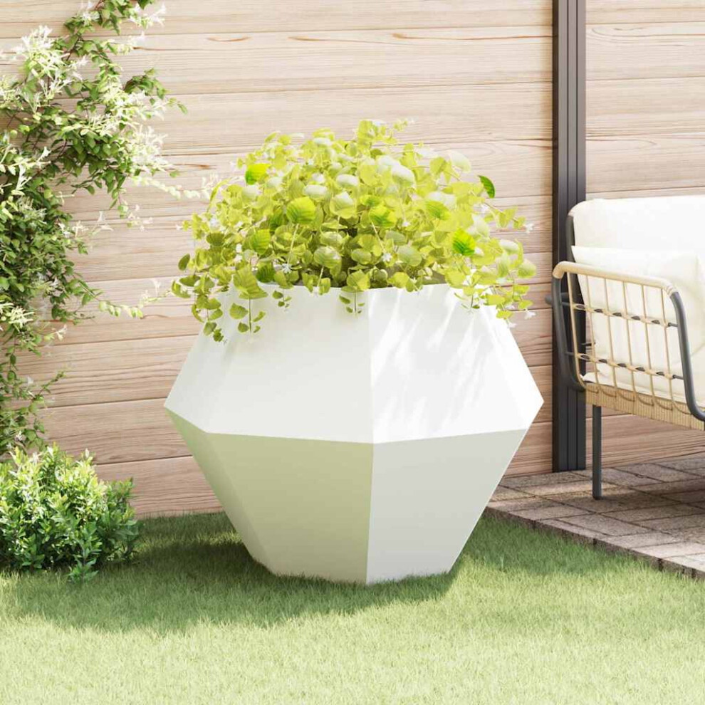 Vidaxl Planter 100 X 100 X 80 Cm Steel White