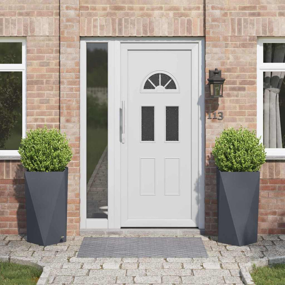 Vidaxl Planter 2 Pcs 40 X 40 X 75 Cm Steel Anthracite