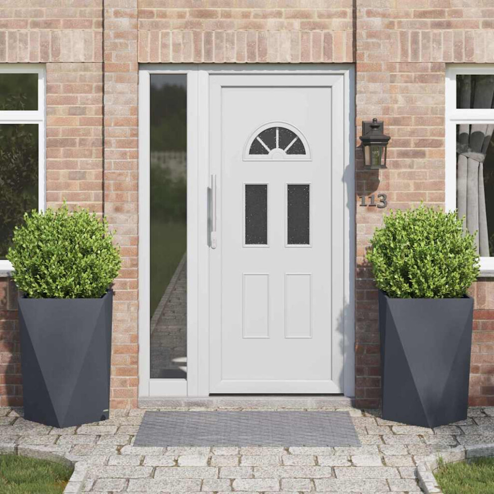 Vidaxl Planter 2 Pcs 50 X 50 X 75 Cm Steel Anthracite