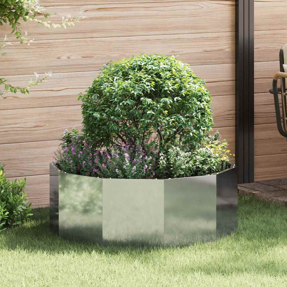 Vidaxl Planter 90 X 90 X 35 Cm Galvanised Steel Silver