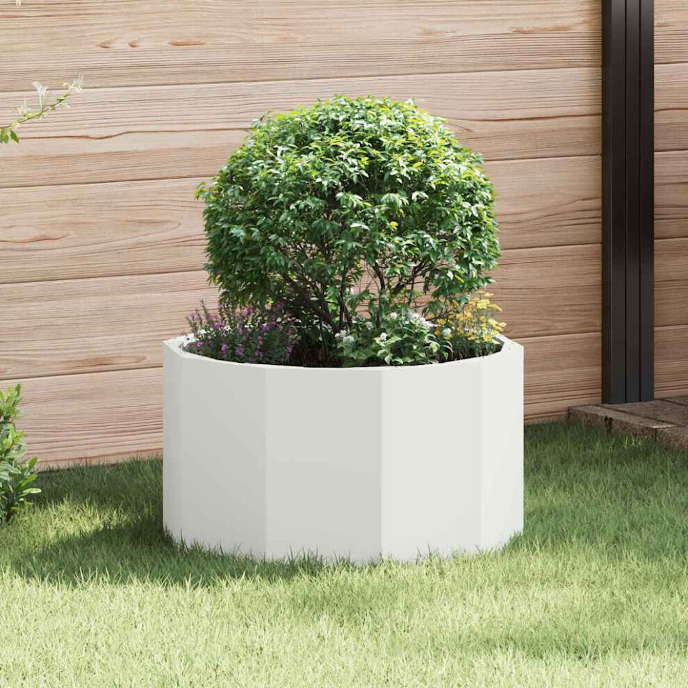 Vidaxl Planter 60 X 60 X 35 Cm Steel White
