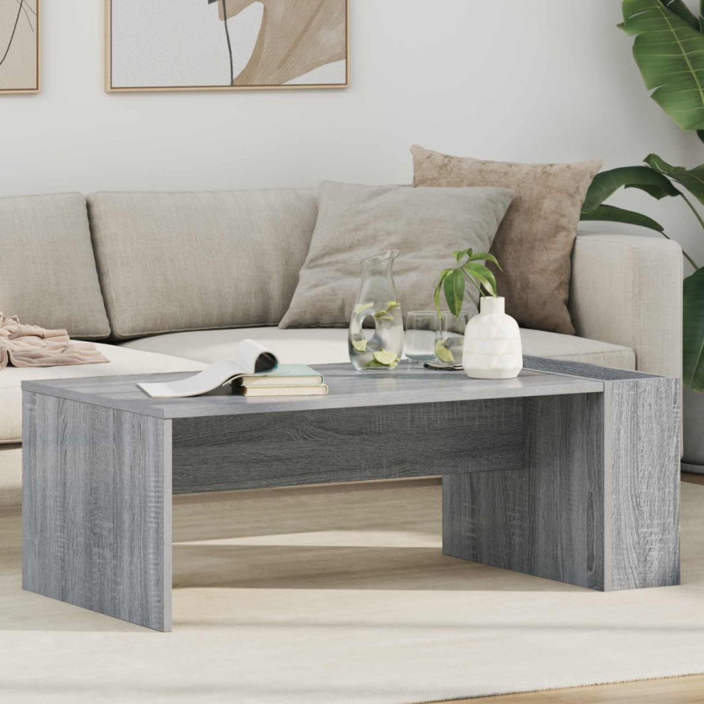 Vidaxl Coffee Table Grey Sonoma 95 X 50 X 34 Cm Engineered Wood