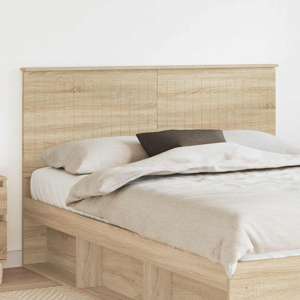 Vidaxl Headboard With Headboard Sonoma Oak 150 Cm Engineered Wood