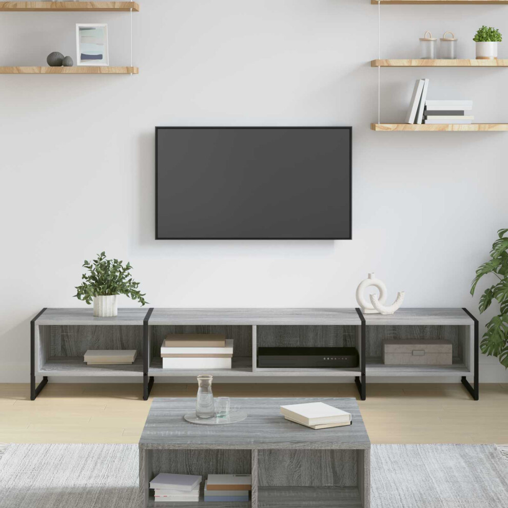 Vidaxl Tv Cabinet Sonoma 170.5 X 36 X 30.5 Cm Engineered Wood Grey