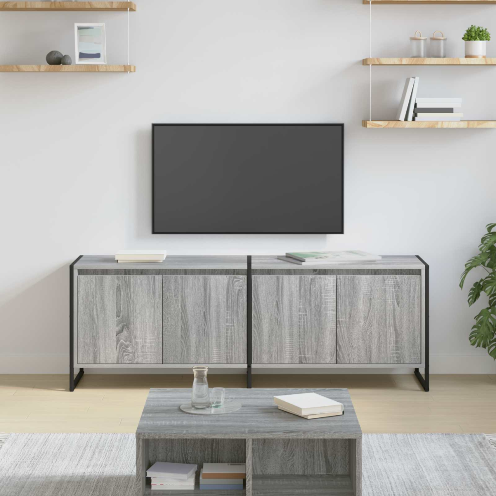 Vidaxl Tv Cabinet Sonoma 140 X 36 X 49.5 Cm Engineered Wood Grey