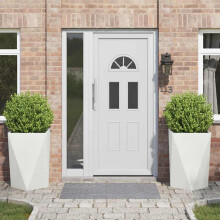vidaXL Planter 2 pcs White 50 x 50 x 75 cm Steel