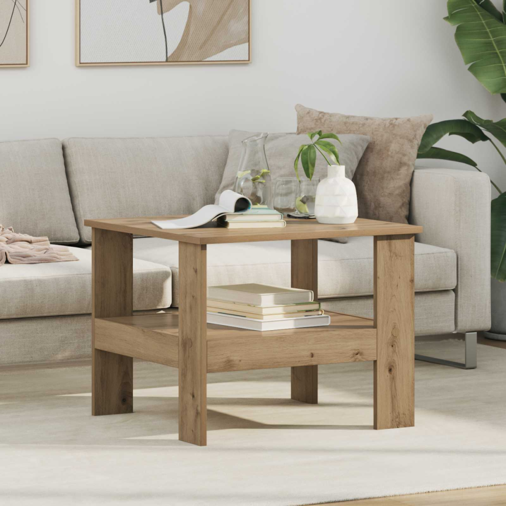 Vidaxl Coffee Table Artisan Oak 57 X 55 X 45 Cm Engineered Wood