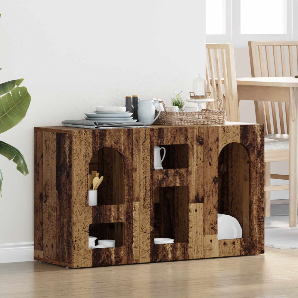 Vidaxl Sideboard Old Wood 100 X 35 X 59 Cm Engineered Wood
