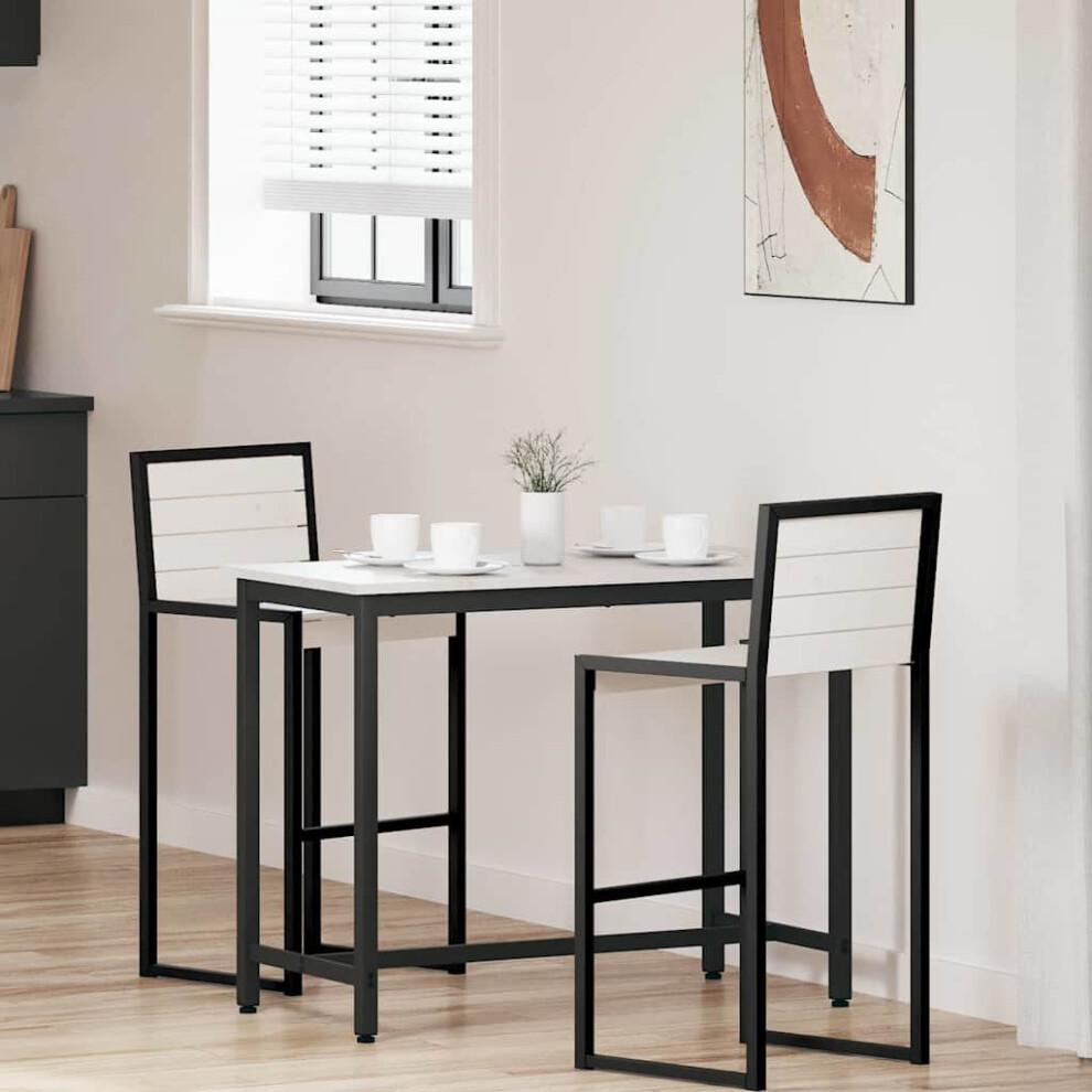 Vidaxl Table 100 X 50 X 77 Cm Engineered Wood And Steel White