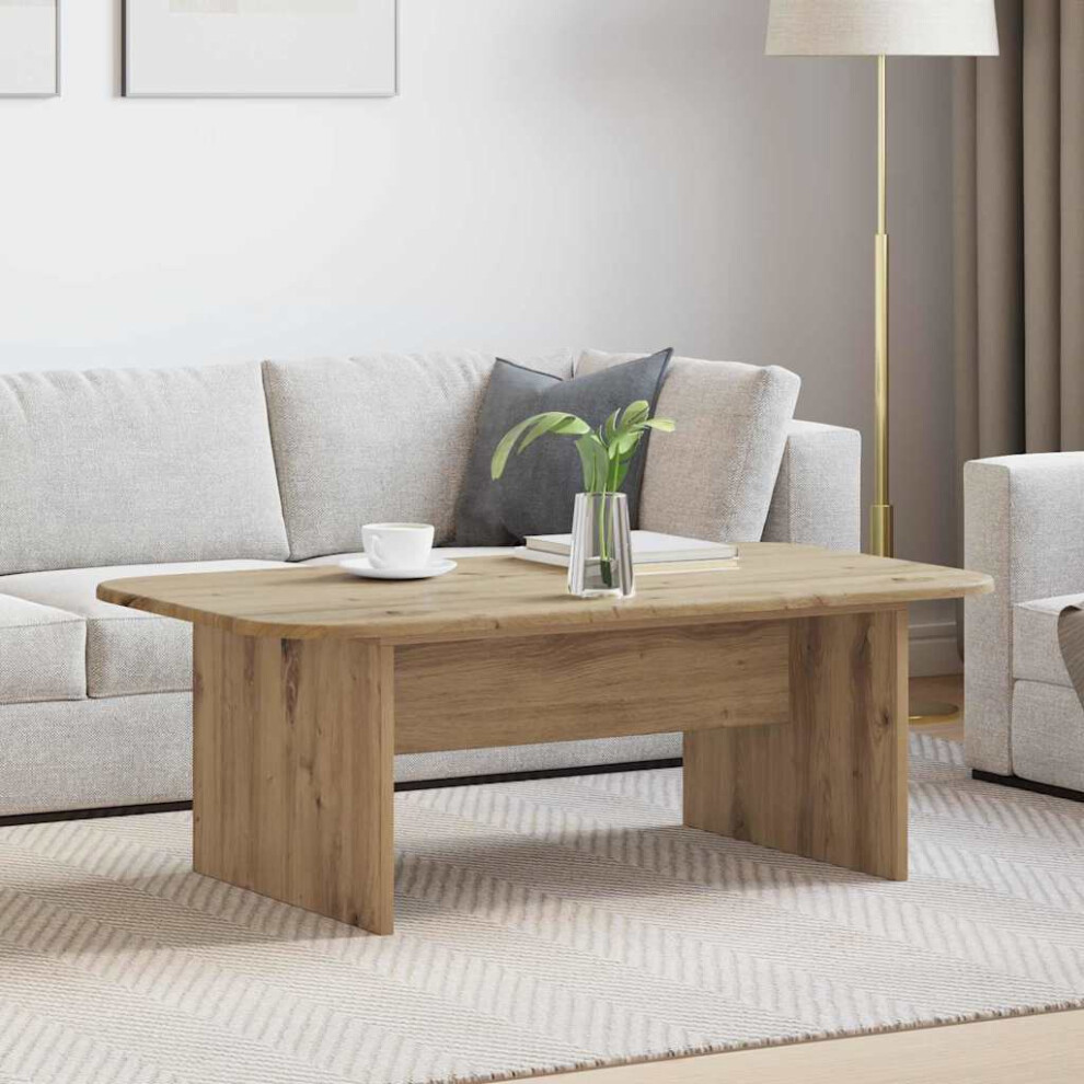 Vidaxl Coffee Table Artisan Oak 93 X 53 X 33 Cm Engineered Wood Brown