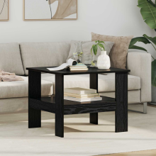 vidaXL Coffee Table Black Oak 57 x 55 x 45 cm Engineered Wood