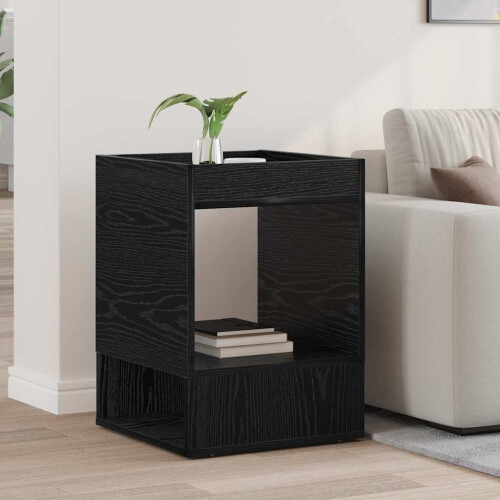 VidaXL vidaXL End Table Black Oak 40 x 40 x 56 cm Engineered Wood