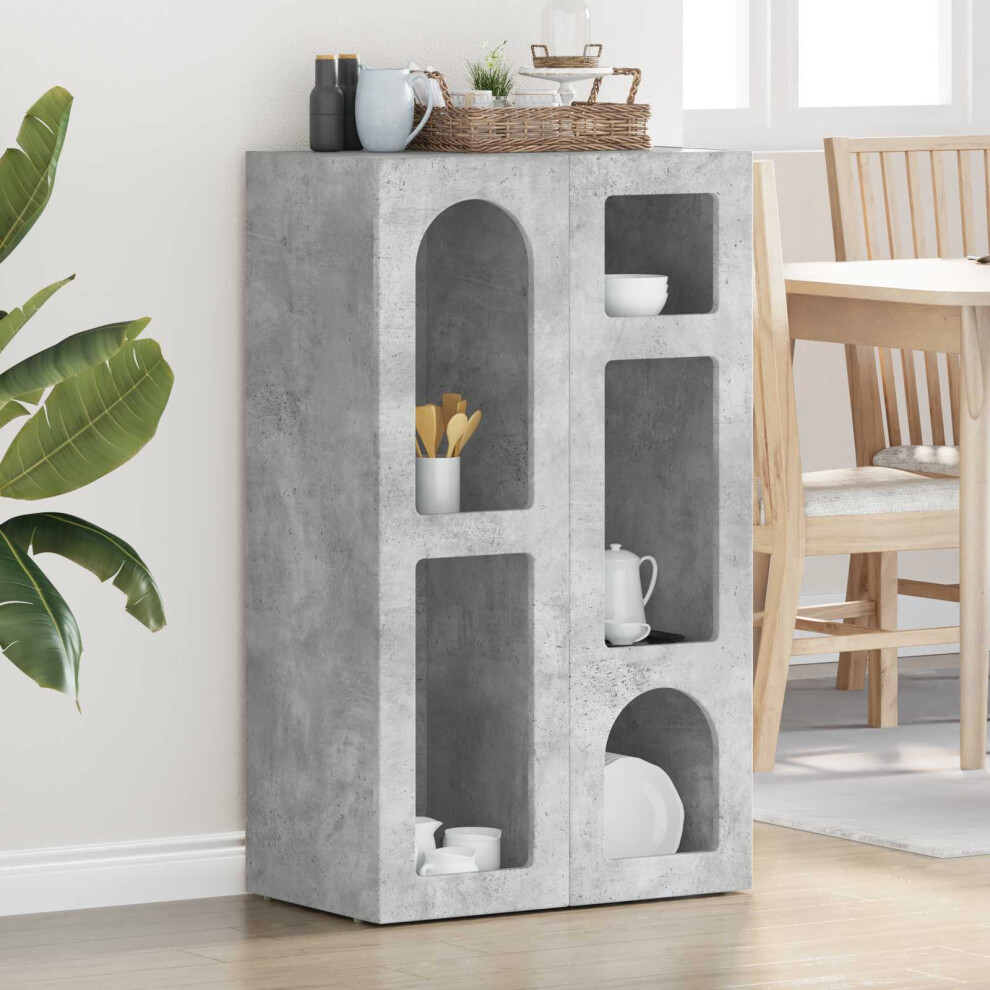 Vidaxl Sideboard Concrete Grey 59 X 35 X 100.5 Cm Engineered Wood