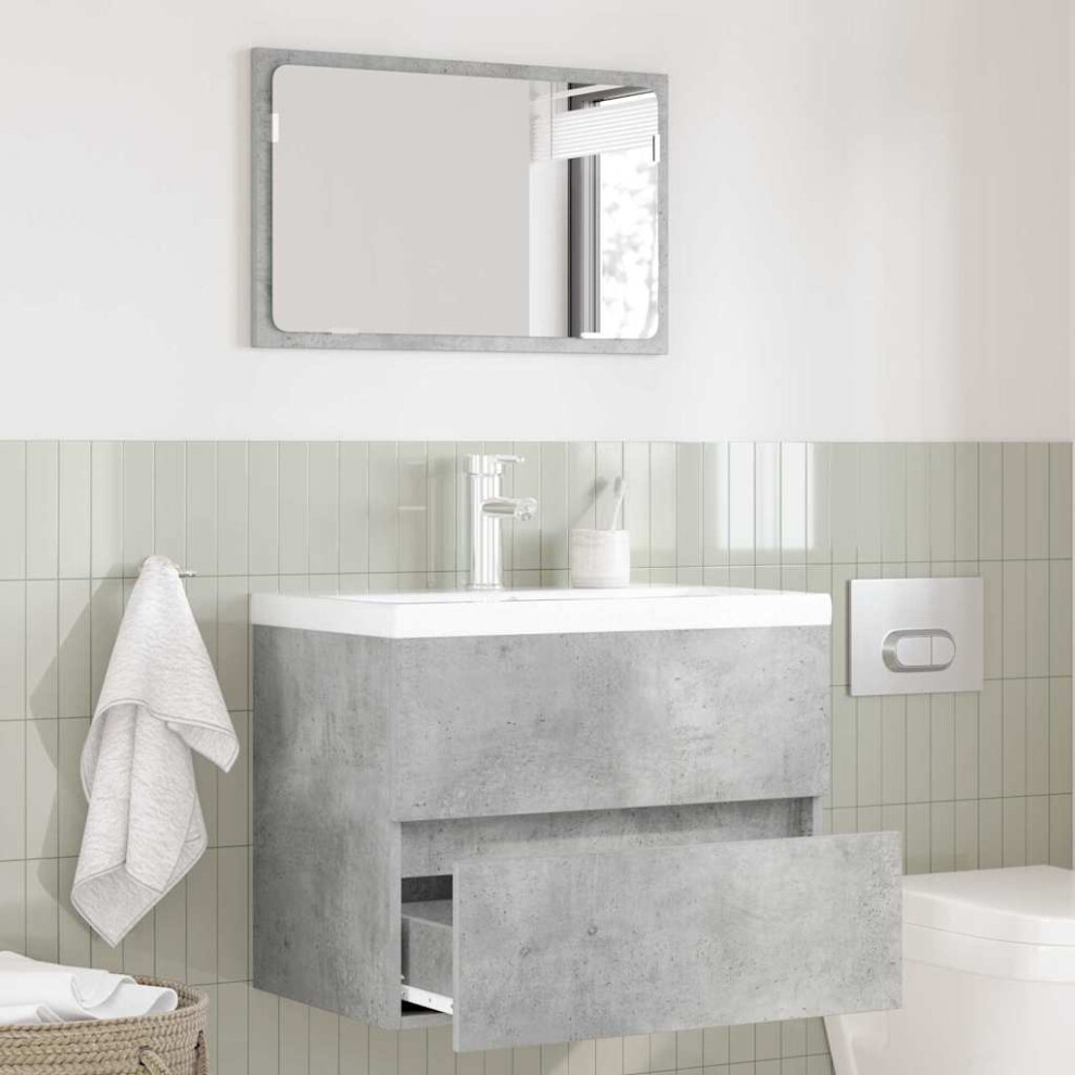 Vidaxl Bathroom Furniture Set Concrete Grey 60 X 38.3 X 45 Cm