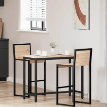 vidaXL Table Natural 100 x 50 x 77 cm Engineered Wood and Steel