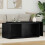 VidaXL vidaXL Coffee Table Set 2 pcs Black Oak Engineered Wood 1