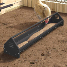 vidaXL Chicken Feeding Trough Black 108 x 20.5 x 20 cm