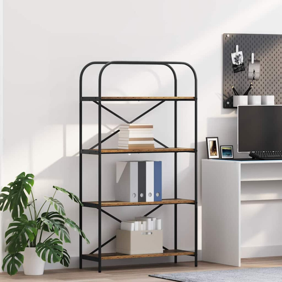 Vidaxl Bookshelf Old Wood 80 X 30 X 146 Cm Engineered Wood