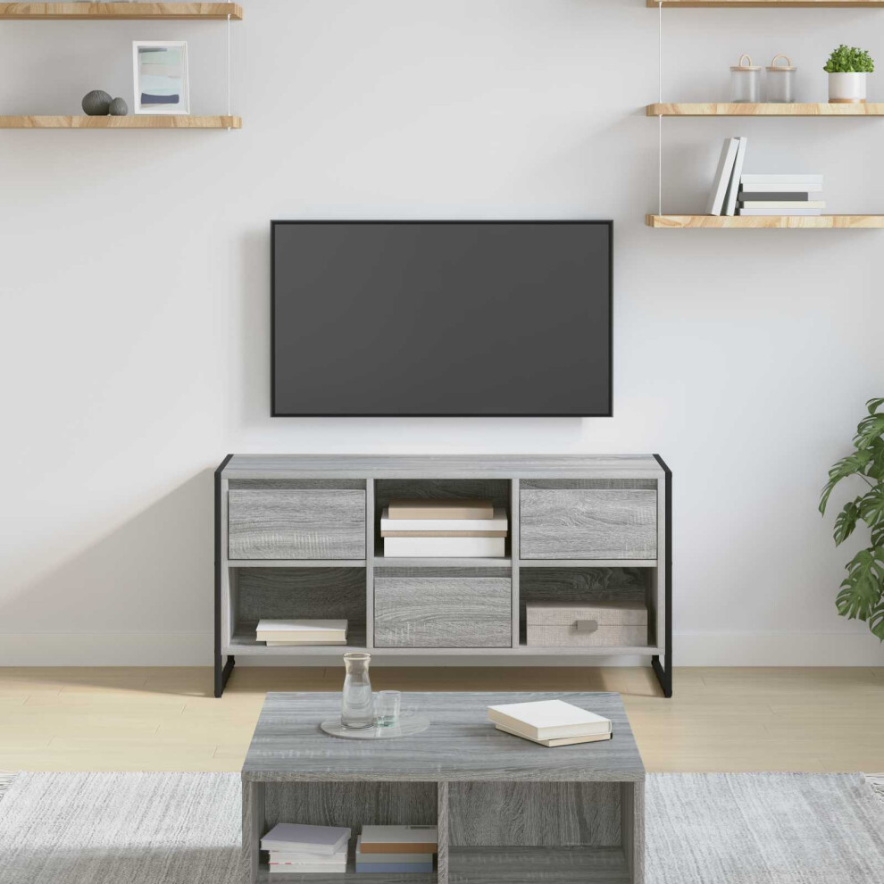 Vidaxl Tv Cabinet Sonoma 100 X 36 X 49.5 Cm Engineered Wood Grey