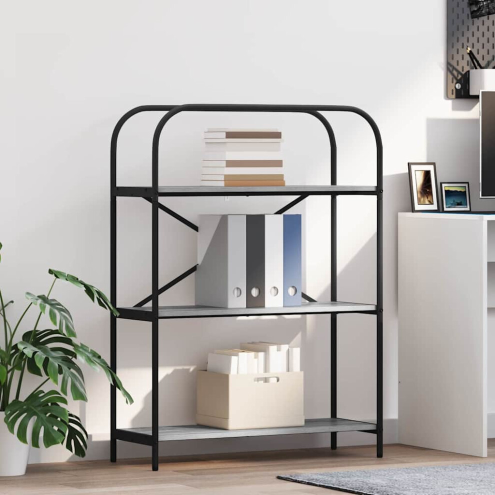 Vidaxl Bookshelf Sonoma 80 X 30 X 109 Cm Engineered Wood Grey