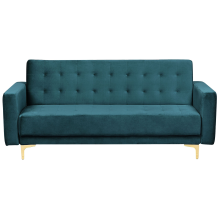 Sofa Bed 3 Seater ABERDEEN Velvet Teal