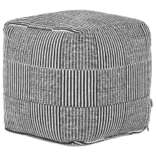 Pouffe PANDRAN Cotton Black/ White