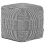 Beliani Pouffe PANDRAN Cotton Black/ White 1