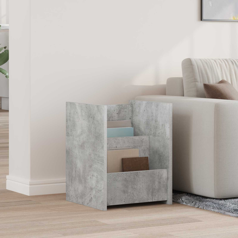 Vidaxl Magazine Rack Concerte Grey 35 X 35 X 45 Cm Engineered Wood