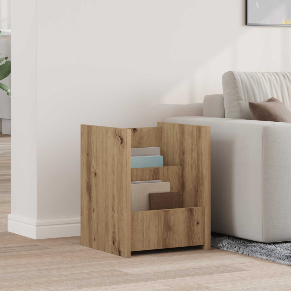 Vidaxl Magazine Rack Artisan Oak 35 X 35 X 45 Cm Engineered Wood