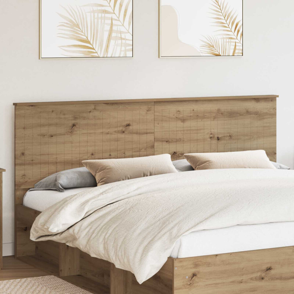 Vidaxl Headboard With Headboard Artisan Oak 200 Cm Engineered Wood