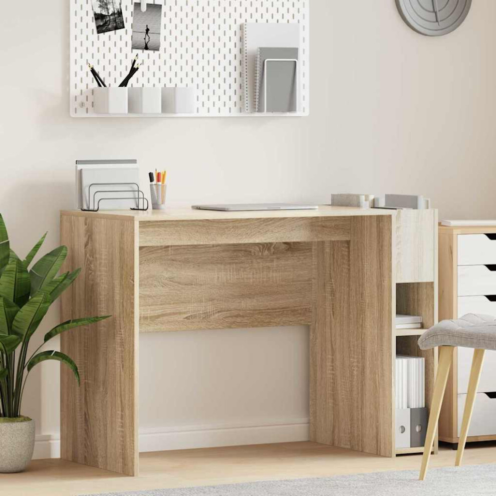 Vidaxl Desk Sonoma Oak 109 X 50 X 78 Cm Engineered Wood
